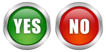 Yes no buttonsの写真素材