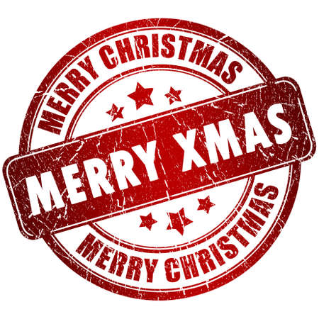 Merry christmas stampの写真素材