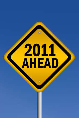 2011 ahead signの写真素材