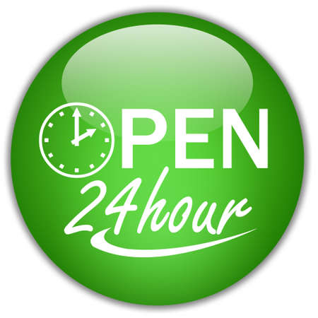 Open twenty four hourの写真素材