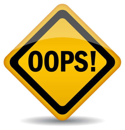 Vector oops sign isolated on white, eps10のイラスト素材