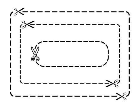 Vector coupon bordersのイラスト素材