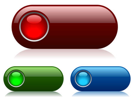 Oval blank vector buttons setのイラスト素材