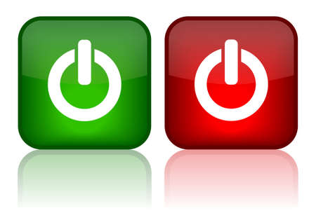 On off buttons, vector illustrationのイラスト素材