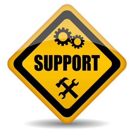 Vector support sign illustrationのイラスト素材