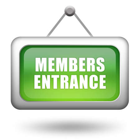 Members entrance signの写真素材