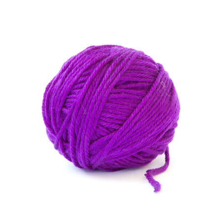 Violet woolen ballの写真素材