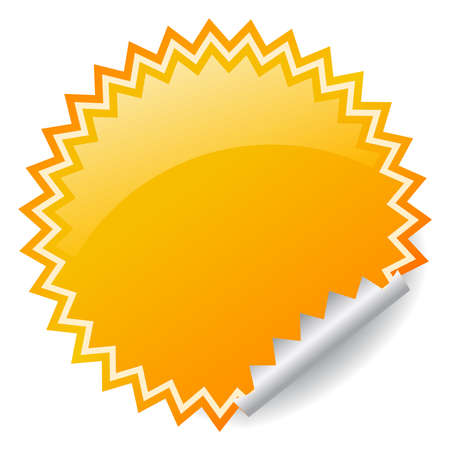 Vector glowing sticker illustrationのイラスト素材