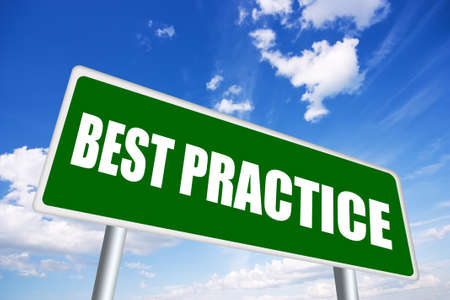 Best practice signの写真素材