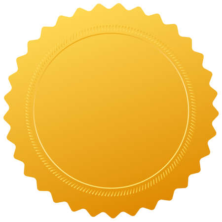Blank golden certificate sealの写真素材