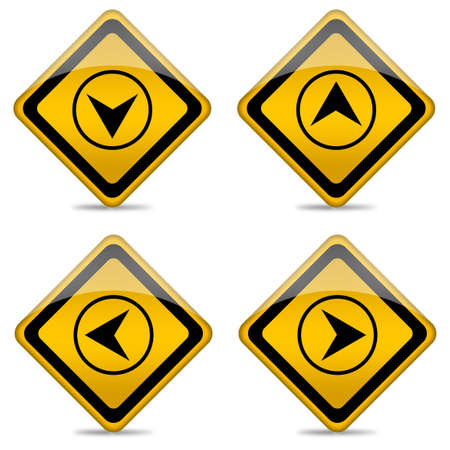 Navigation buttons with direction arrowsの写真素材