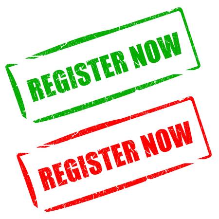 Register now stampの写真素材