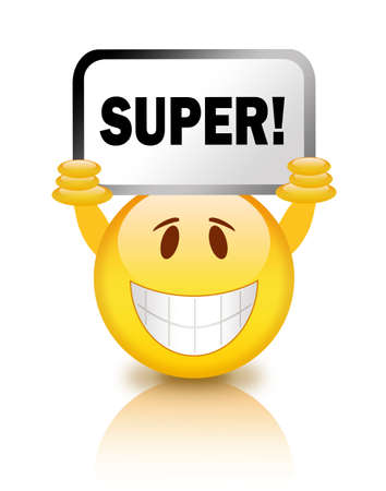 Super smiley illustrationの写真素材