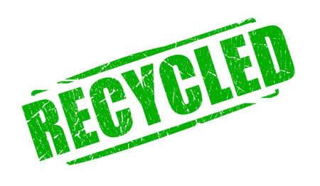 Recycled green stampの写真素材