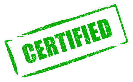 Certified green stampの写真素材