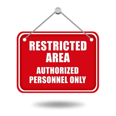 Restricted area signboardの写真素材