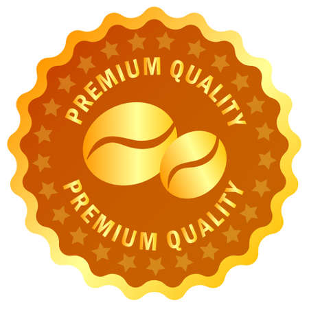Coffee premium quality label, vector illustrationのイラスト素材