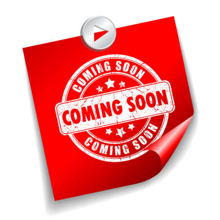 Coming soon vector stickerのイラスト素材