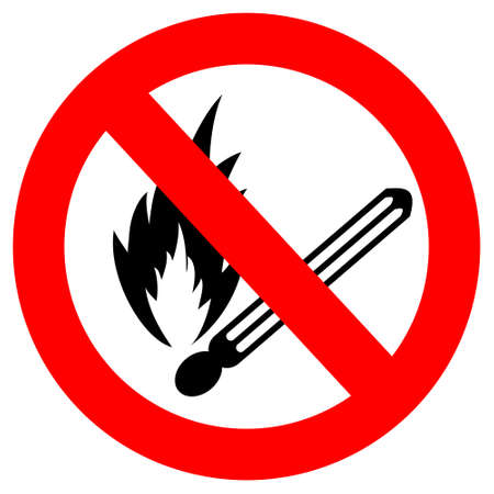 No fire vector signのイラスト素材