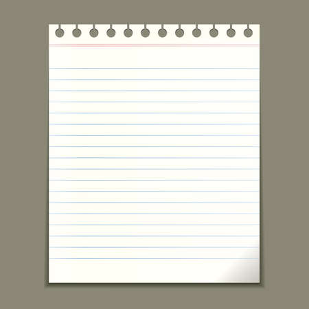 Blank notepad sheet, vector illustrationのイラスト素材
