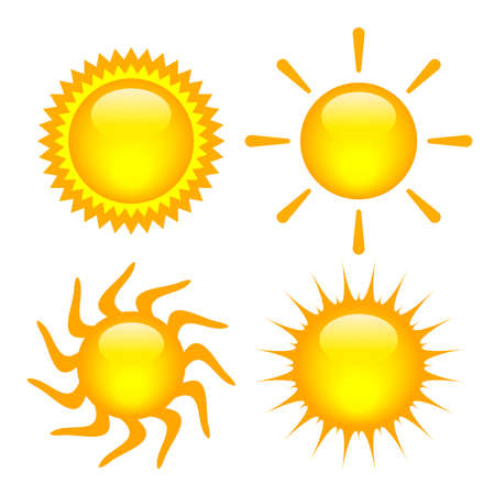 Vector suns setのイラスト素材