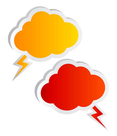 Cloud speech bubblesの写真素材