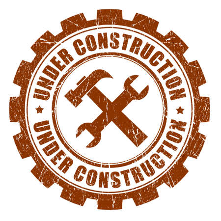 Under construction stampの写真素材