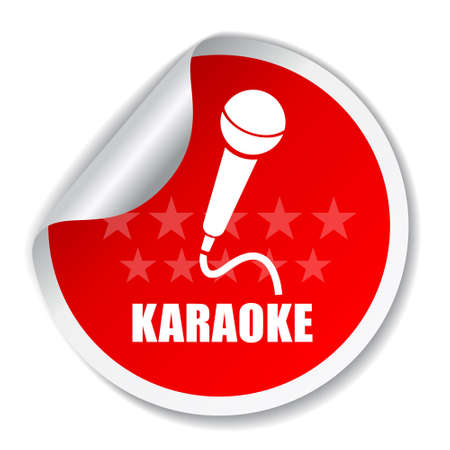 Karaoke vector labelのイラスト素材