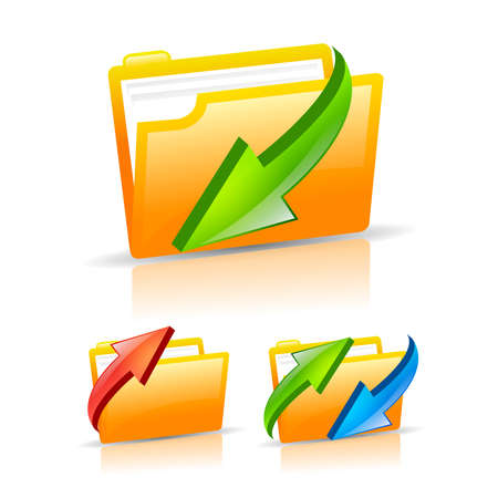 Folder icons set, illustrationのイラスト素材