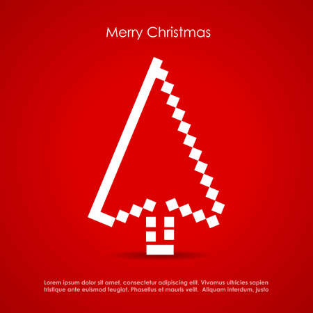 Merry Christmas postcardのイラスト素材