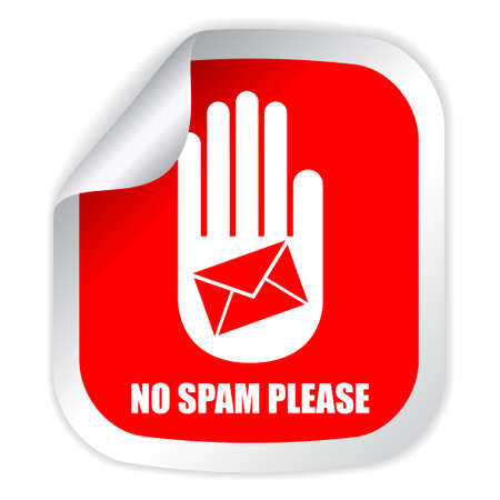 Ne spam vector labelのイラスト素材