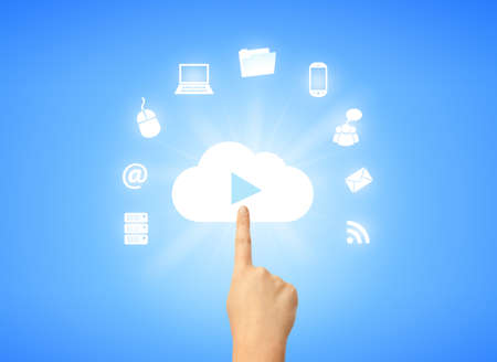 Virtual devices, cloud computing symbolの写真素材