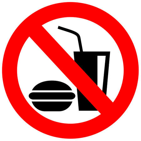 No eating vector signのイラスト素材