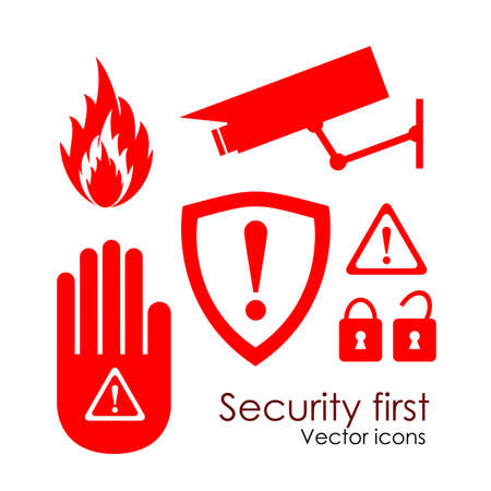 Security vector iconsのイラスト素材