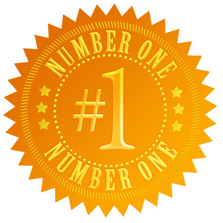 Number one gold sealの写真素材