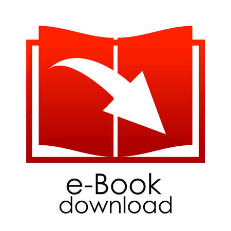  red e-book emblemのイラスト素材