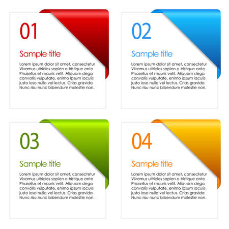  information cardsのイラスト素材