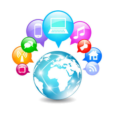  global communication iconのイラスト素材