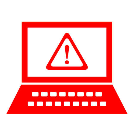 Computer security alert, vector symbolのイラスト素材