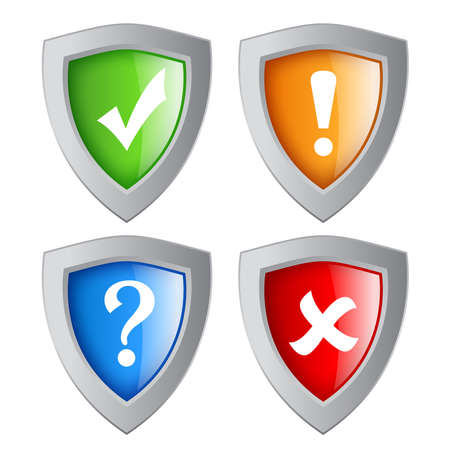  shields setのイラスト素材