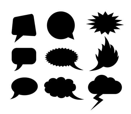 Vector speech clouds shapesのイラスト素材