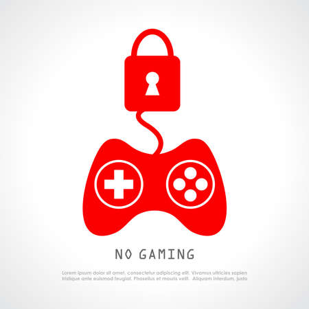 No gaming vector posterのイラスト素材
