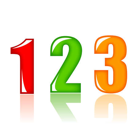 numbers illustrationのイラスト素材
