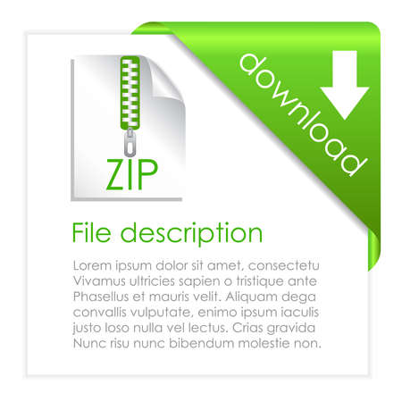 Zip archive download iconのイラスト素材