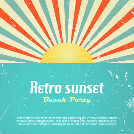 Retro poster designのイラスト素材