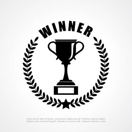 Winner retro emblemのイラスト素材