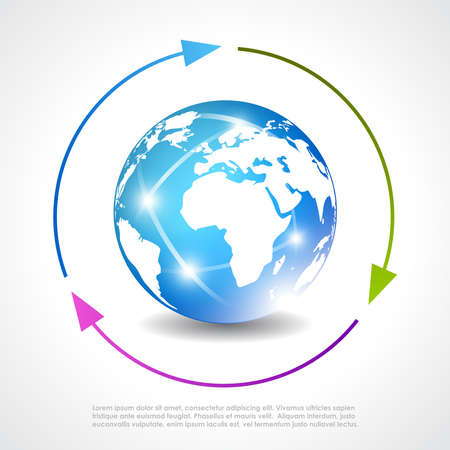 Earth vector posterのイラスト素材