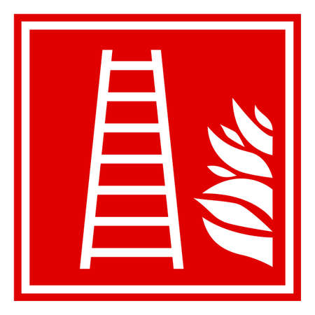 Fire ladder signのイラスト素材