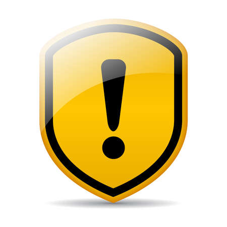 Warning sign with exclamation markのイラスト素材