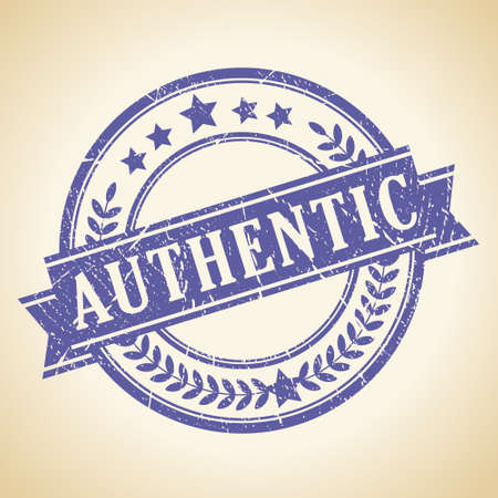 Authentic vintage stampのイラスト素材